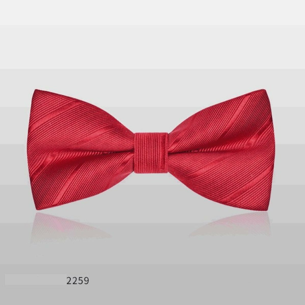 Men's Business Bow Tie (Red Fine Twill-2259)