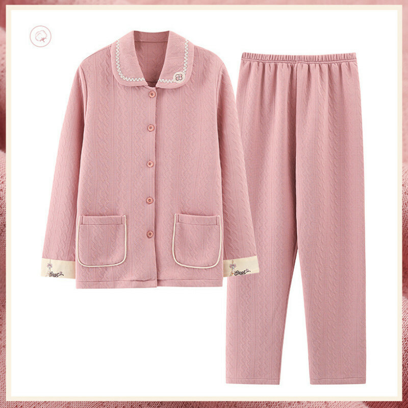 Long-sleeved pajama set [M-XXXL size LWQL7779] [Contact customer service to confirm the shipping size after placing an order]]