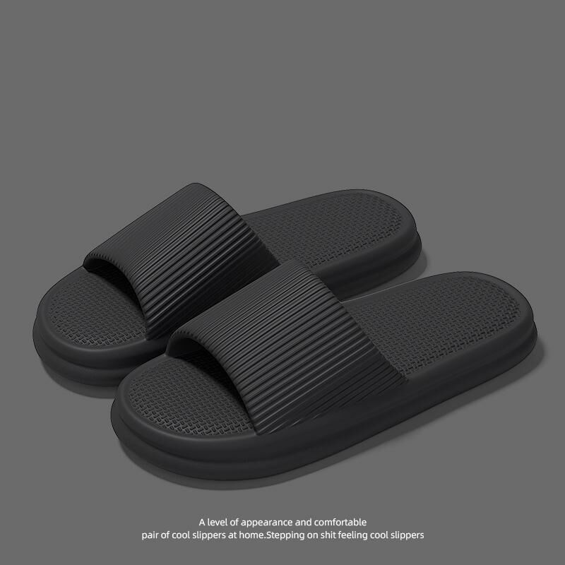 Home anti-slip soft-soled slippers (40-45 size black) [Please contact customer service to confirm the shipping size after placing an order]]