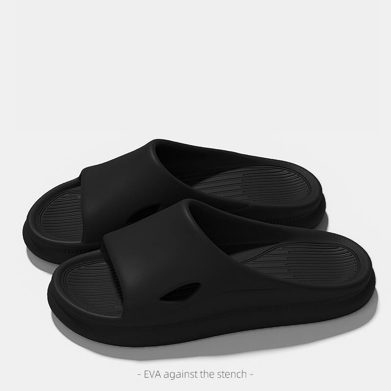 Home anti-slip soft-soled slippers (40-45 size black) [Please contact customer service to confirm the shipping size after placing an order]]