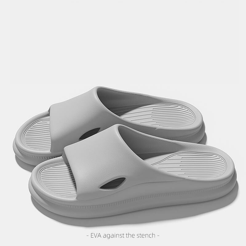 Home non-slip soft-soled slippers (40-45 sizes light gray) [Please contact customer service to confirm the shipping size after placing an order]]