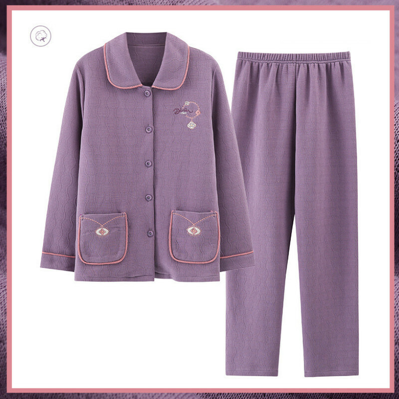 Long-sleeved pajama set [M-XXXL size LWQL7780] [Contact customer service to confirm the shipping size after placing an order]]