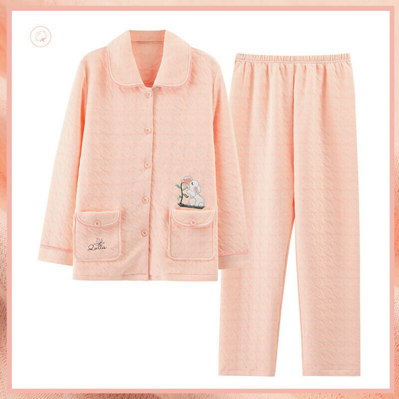 Long-sleeved pajama set [M-XXXL size LWQL7776] [Contact customer service to confirm the shipping size after placing an order]]