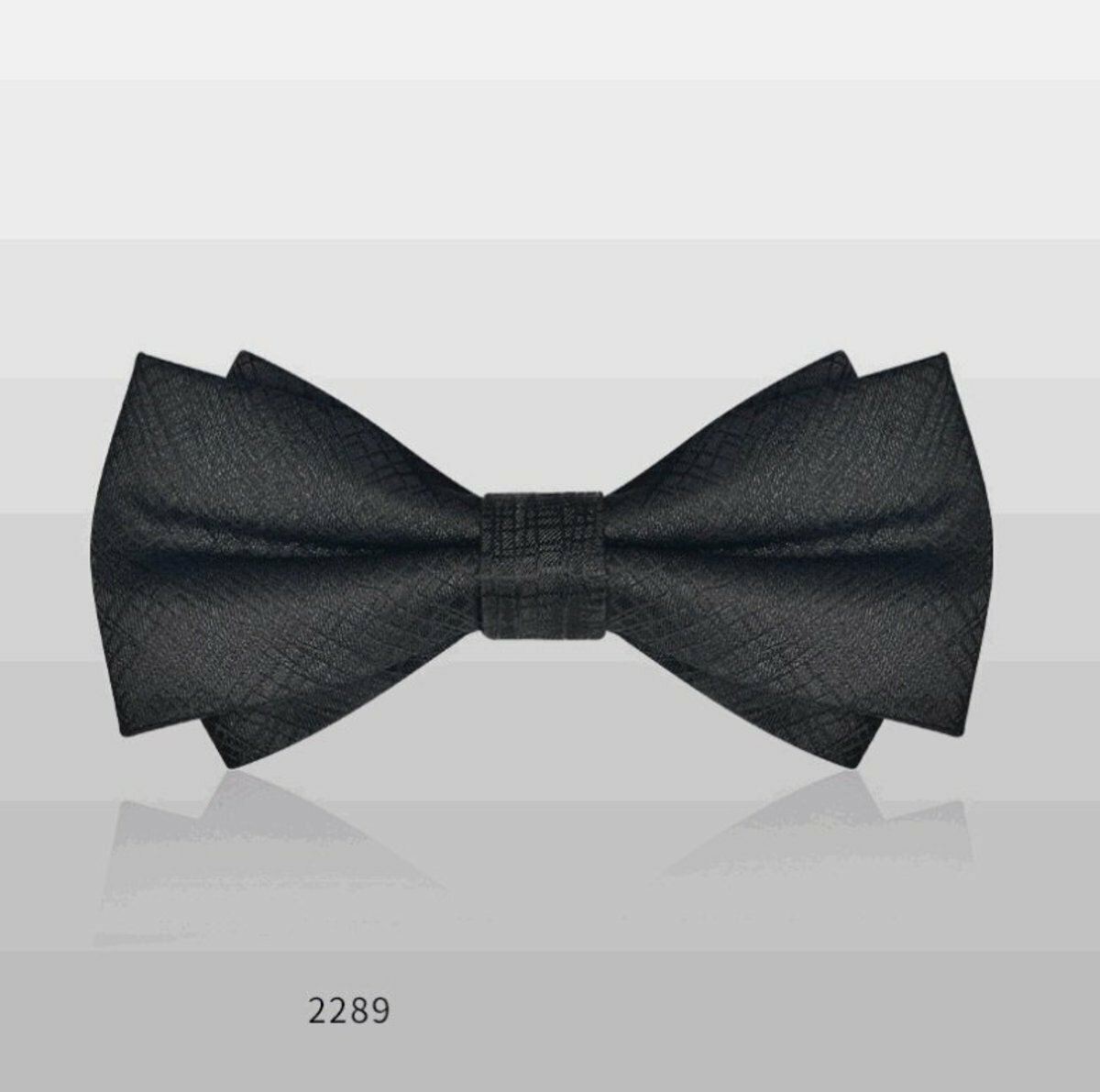 Men's Business Bow Tie (Double Classic Black Crack-2289)