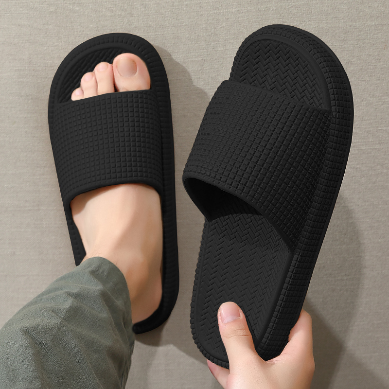 Home anti-slip soft-soled slippers (40-45 size black) [Please contact customer service to confirm the shipping size after placing an order]]