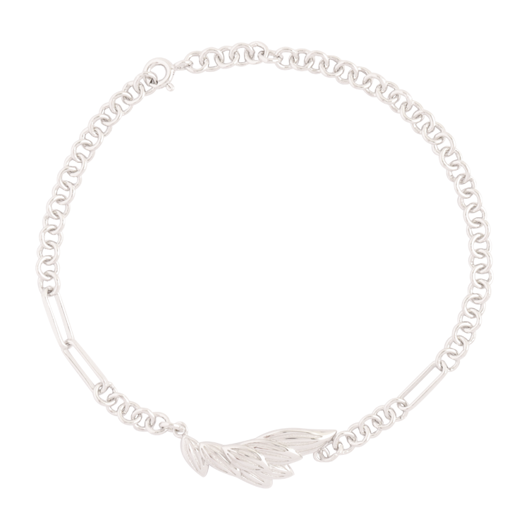 純銀手鍊，情侶手鍊 羽翼設計；展現優雅和自由的象徵（3790男款）