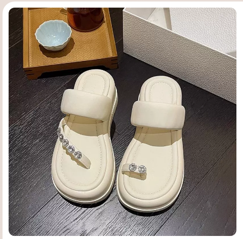 Lightweight flip-flops (beige upgrade/size 35-40) (contact customer service to confirm the shipping size after placing an order)】