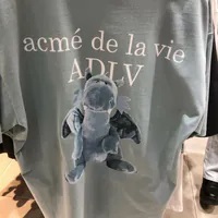 [S] ADLV FUZZY DRAGON ARTWORK SHORT SLEEVE T-SHIRT,DARK MINT, ADLV24SS-SSAFDG-DMT2 (SAV328)