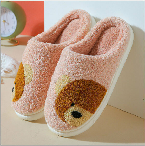 Cartoon thick-soled couple cotton slippers (size 36-45, color 4 colors optional, please confirm with customer service after placing an order)