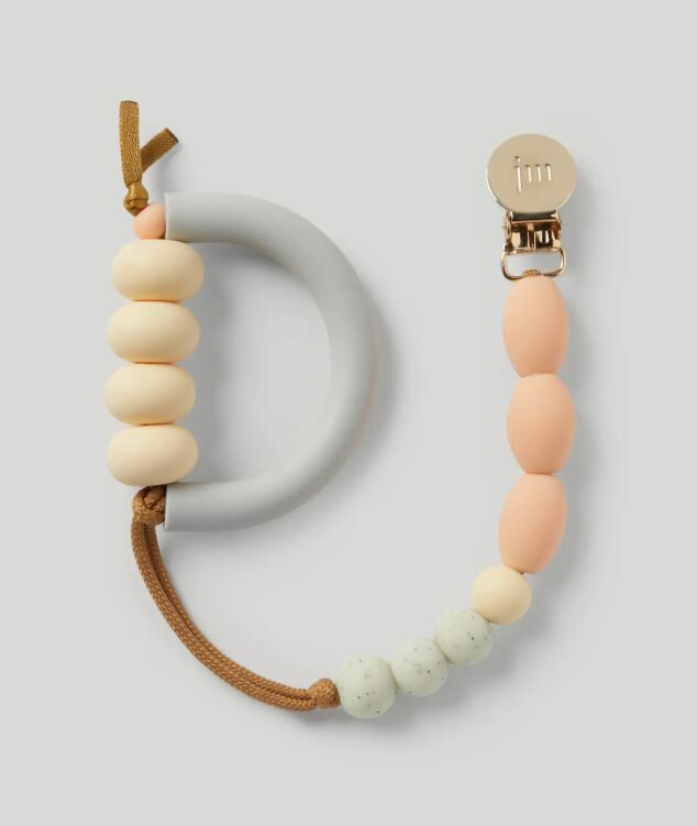 January Moon  奶嘴夾+固齒器套組 Dandelion Arch Teether + Clip Set