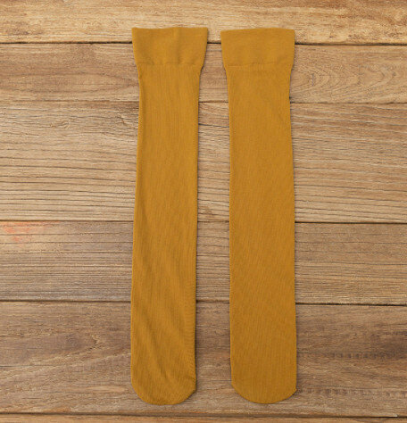 【3 pairs】Thin velvet leg-slimming compression socks (yellow)