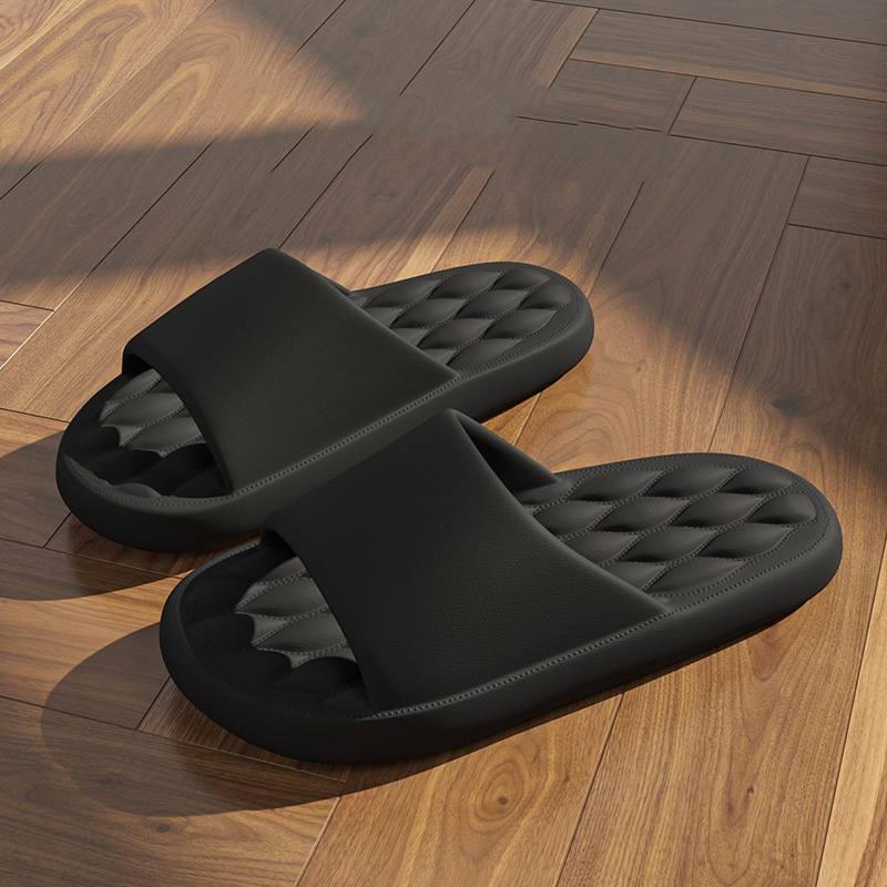 Home anti-slip soft-soled slippers (41-49 size black) [Please contact customer service to confirm the shipping size after placing an order]]