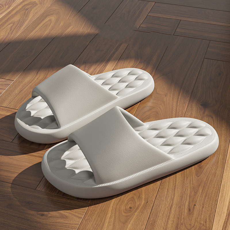 Home non-slip soft-soled slippers (41-49 sizes light gray) [Please contact customer service to confirm the shipping size after placing an order]]