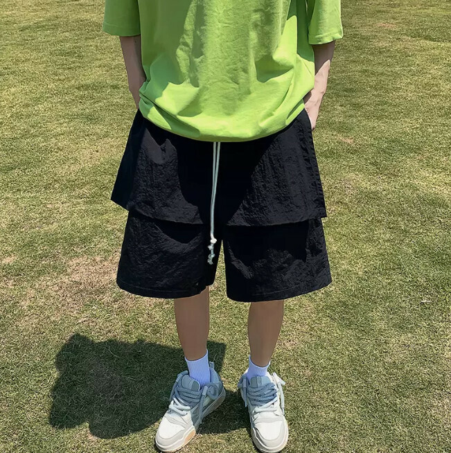 Quick-drying casual shorts (black M-5XL) (contact customer service to confirm the shipping size after placing an order)】