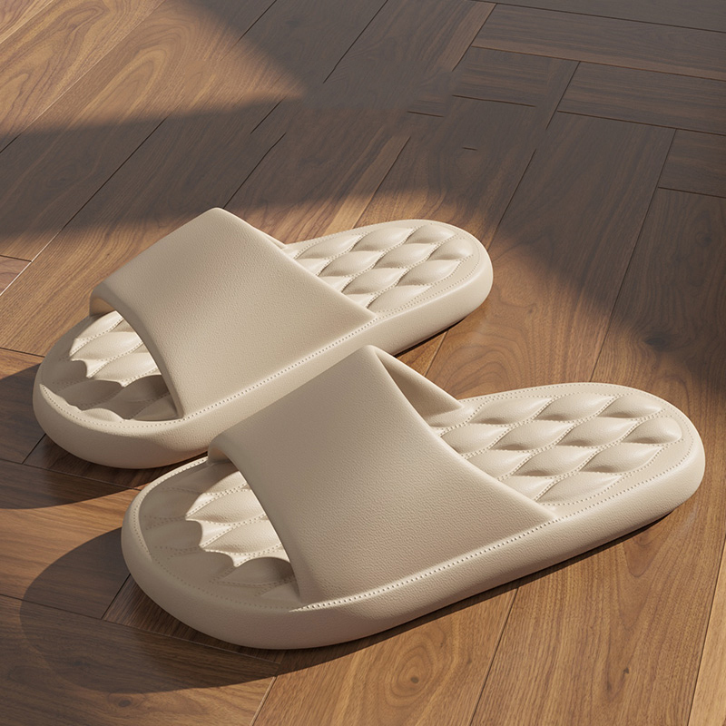 Home anti-slip soft-soled slippers (size 41-49 khaki) [Please contact customer service to confirm the shipping size after placing an order]]