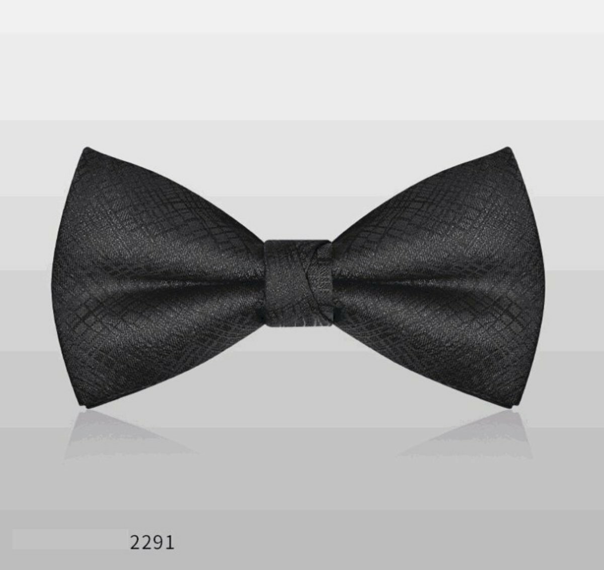 Men's Business Bow Tie (Classic Black Crack-2291)