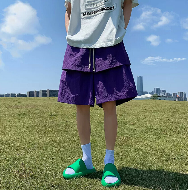 Quick-drying casual shorts (purple M-5XL) (contact customer service to confirm the shipping size after placing an order)】