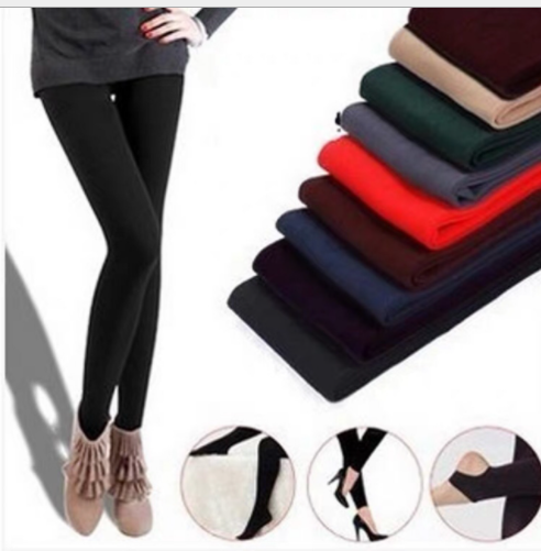[2-piece set] [fat mm clothing] brushed pants thickened brushed cropped pants stepping on feet (color and size can be selected, please contact customer service to confirm)