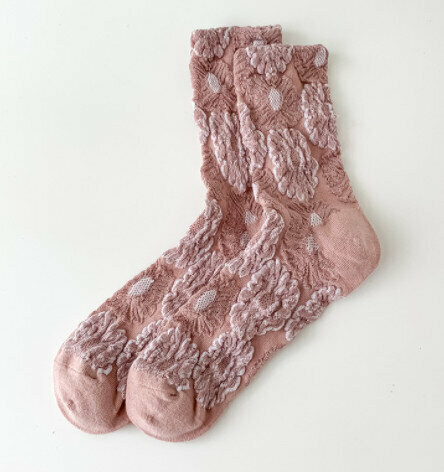【3 pairs】Women's retro trend style socks (twill bubble)
