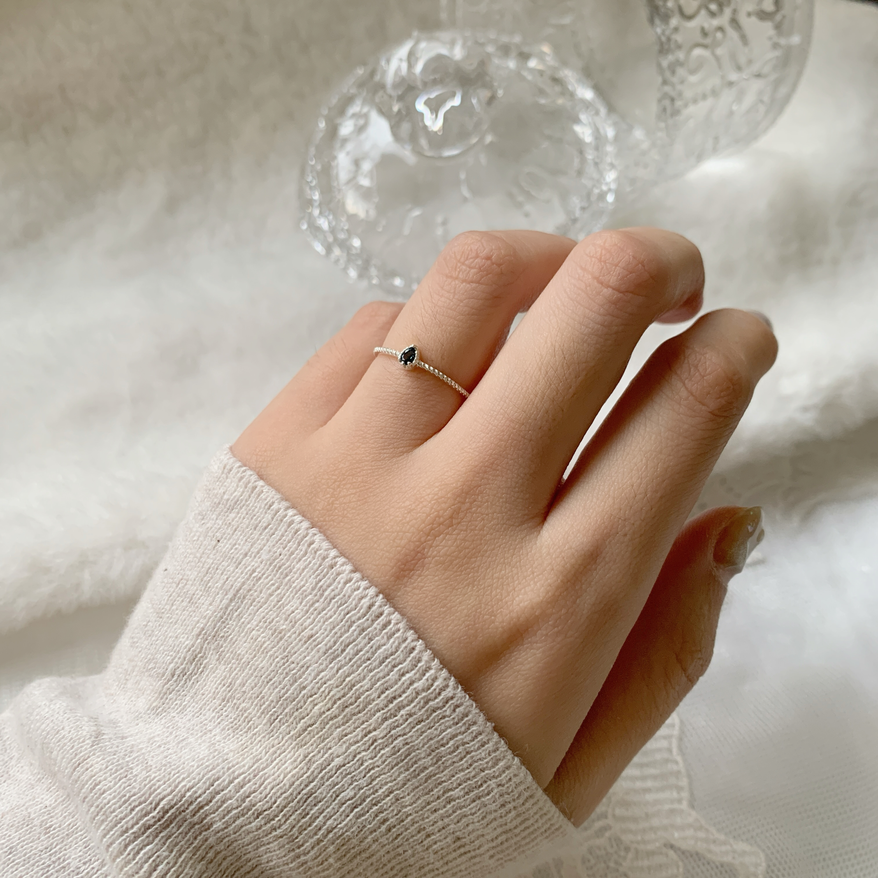 巴洛克水滴倫敦托帕石戒指