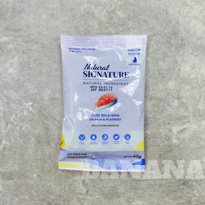 自然印記｜有機貓糧試吃包40g- 鮭魚亞麻籽