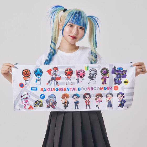 214274 Pbandai 預訂2024/8月 爆上戦隊ブンブンジャー　デフォルメ　フェイスタオル