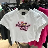 [S] ADLV POWERPUFF GIRL PRINT CROPPED TOP,WHITE [PO DELIVERY TIME 6-8WEEKS], ADLV24SS-SSCCPG-WHT (SAV330)