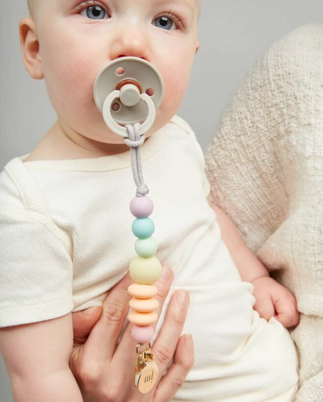 January Moon  奶嘴固齒器夾Rainbow Sherbet Mini Pacifier Clip