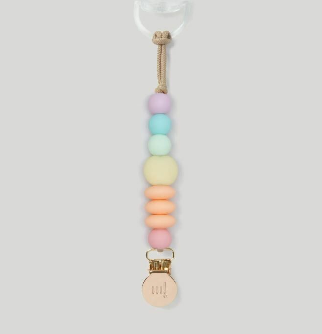 January Moon  奶嘴固齒器夾Rainbow Sherbet Mini Pacifier Clip