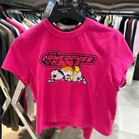 [S] ADLV THE POWERPUFF GIRL X ACMEDELAVIE LOGO CROP T-SHIRT,PINK [PO DELIVERY TIME 6-8WEEKS], ADLV24SS-SSCLPG-PNK (SAV331)