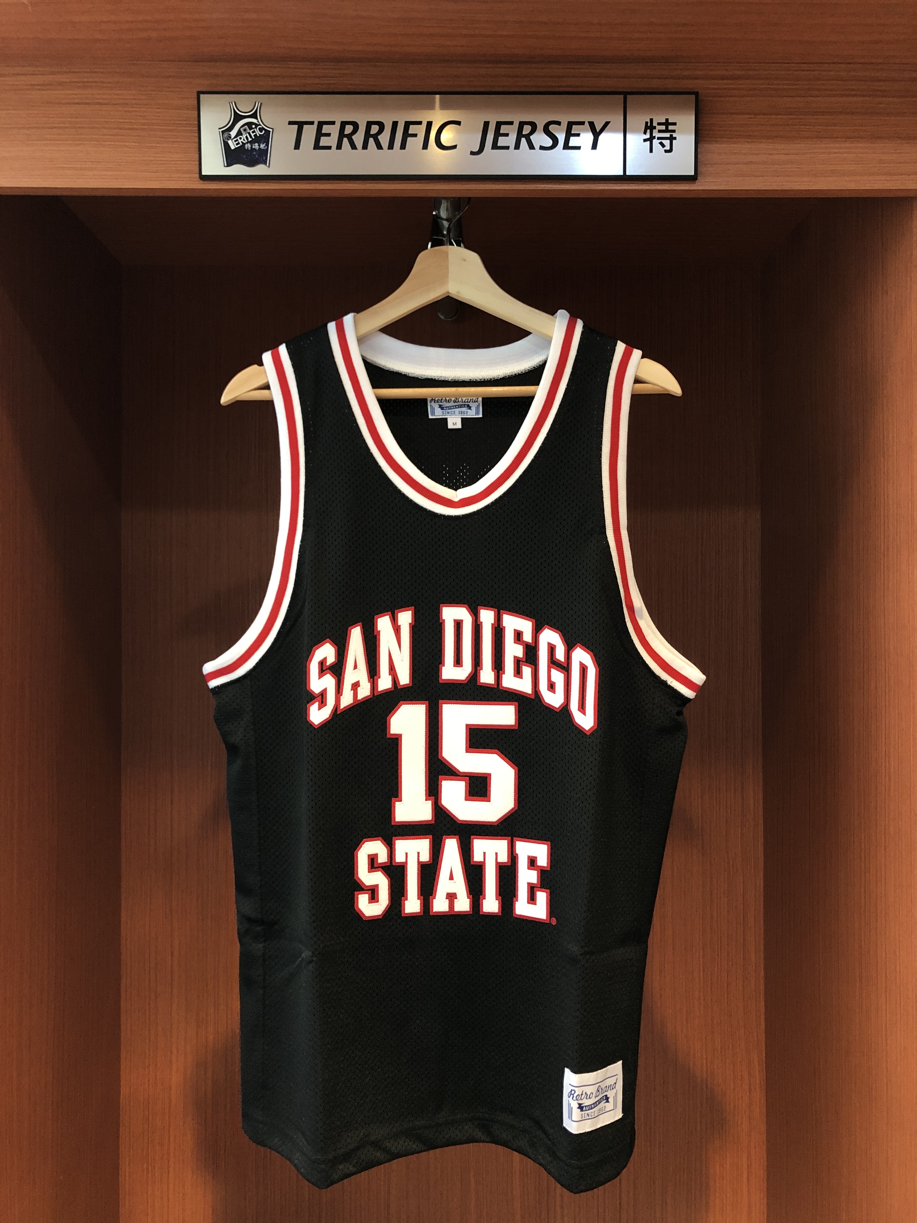 NBA球衣 Kawhi Leonard San Diego State 聖地牙哥州立大學黑 Retro Brand 電繡字體 熱轉印 全新