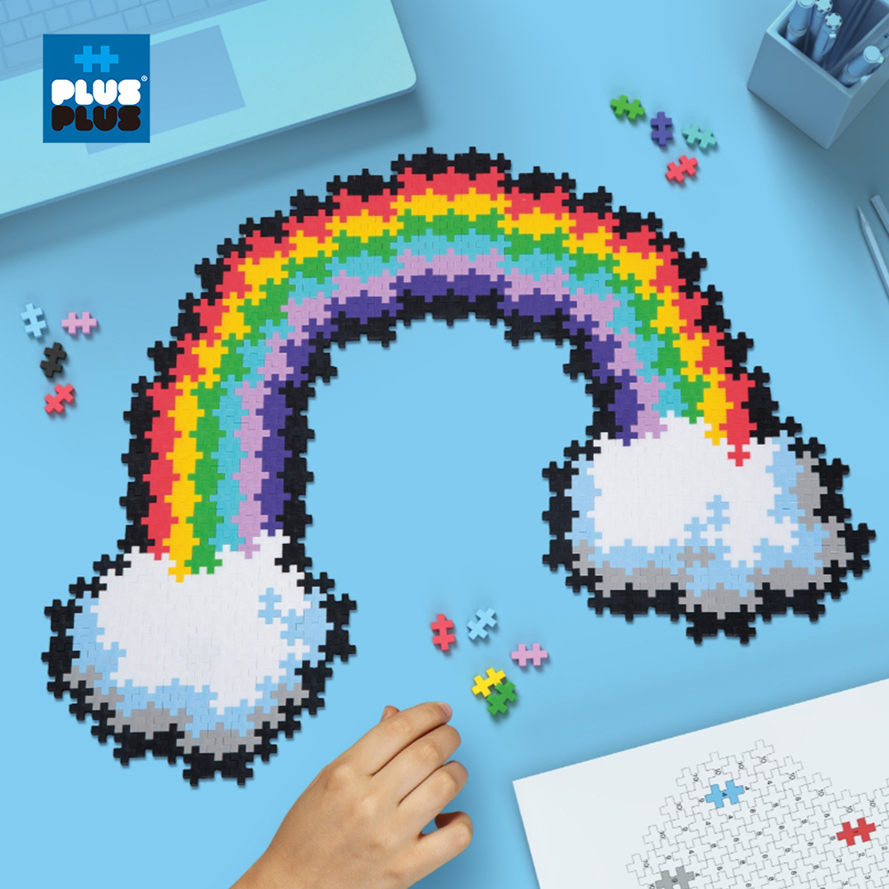 【++Plus-Plus 加加積木】小顆粒 拼圖系列－彩虹 500pcs