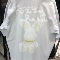 [S] ADLV DOODLE FUZZY RABBIT SHORT SLEEVE T-SHIRT,GREY [PO DELIVERY TIME 6-8WEEKS], ADLV24SS-SSAZFR-GRY (SAV338)