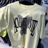 [S] ADLV HALFTONE DOT LAYER FUZZY RABBIT SHORT SLEEVE T-SHIRT,LIGHT YELLOW, ADLV24SS-SSAHFR-LYW (SAV341)