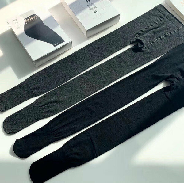 【2 Packs】Women's Spring and Autumn Slim Slim Pantyhose (Black & Gray One Size, Recommended Weight: 85-140 lbs)