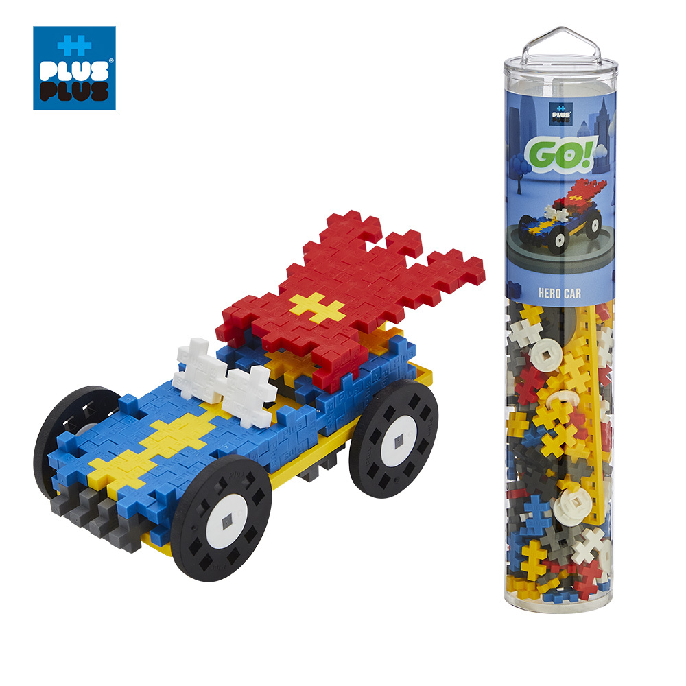 【++Plus-Plus 加加積木】MINI小顆粒-車系列 彩虹 200PCS - 超人