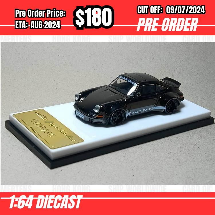 PO-$180 * Model Collect * 1:64 RWB930 Duck Wing Chrome Black [OD05/07]