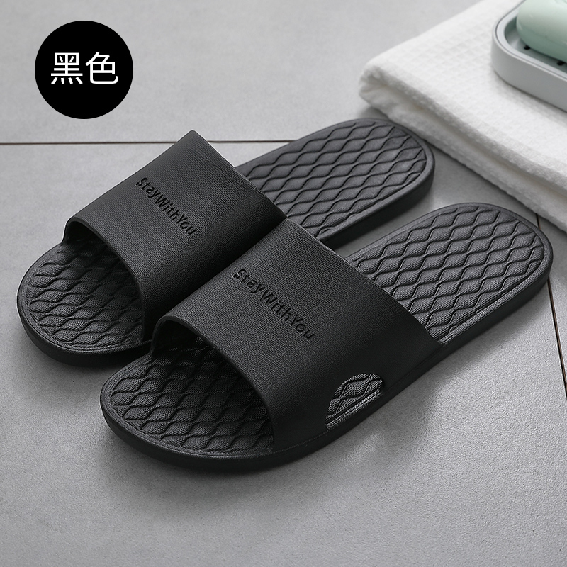 Home anti-slip soft-soled slippers (40-45 size black) [Please contact customer service to confirm the shipping size after placing an order]]