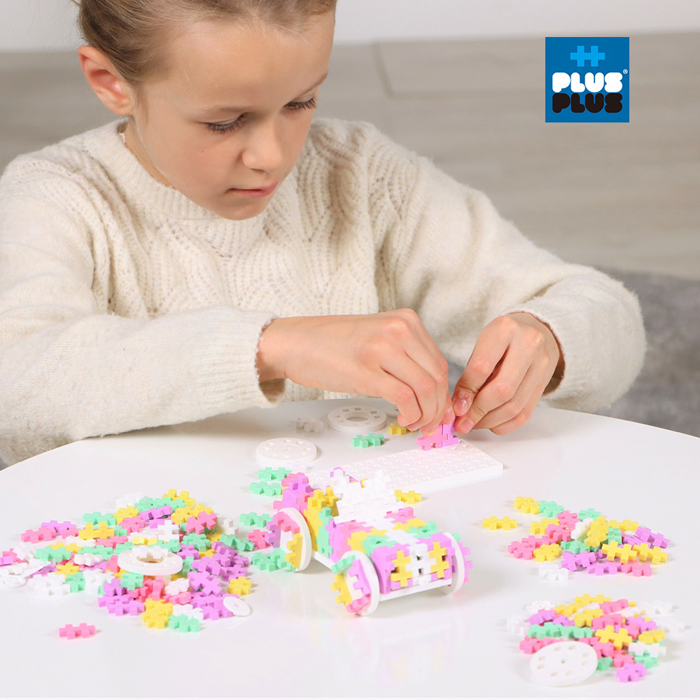【++Plus-Plus 加加積木】MINI小顆粒-車系列 彩虹 200PCS - 糖果