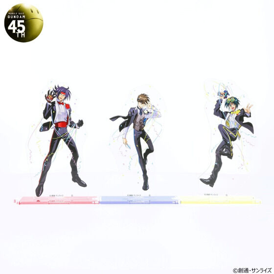 240411 Pbandai 預訂2026/1月 ガンダムGWX 周年イラスト つながるアクリルスタンド（全3種）細 size