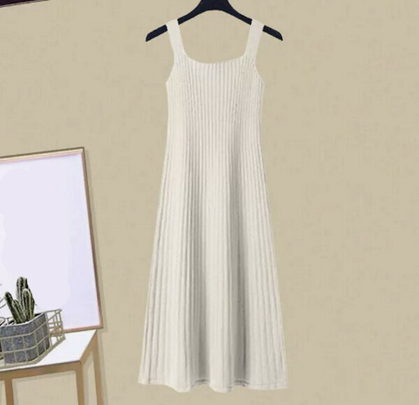 Slip dress#Single piece (apricot) [M-4XL size] [Contact customer service to confirm size after placing an order]]