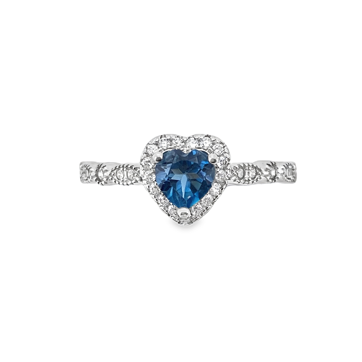 T352愛心藍拓帕石戒指