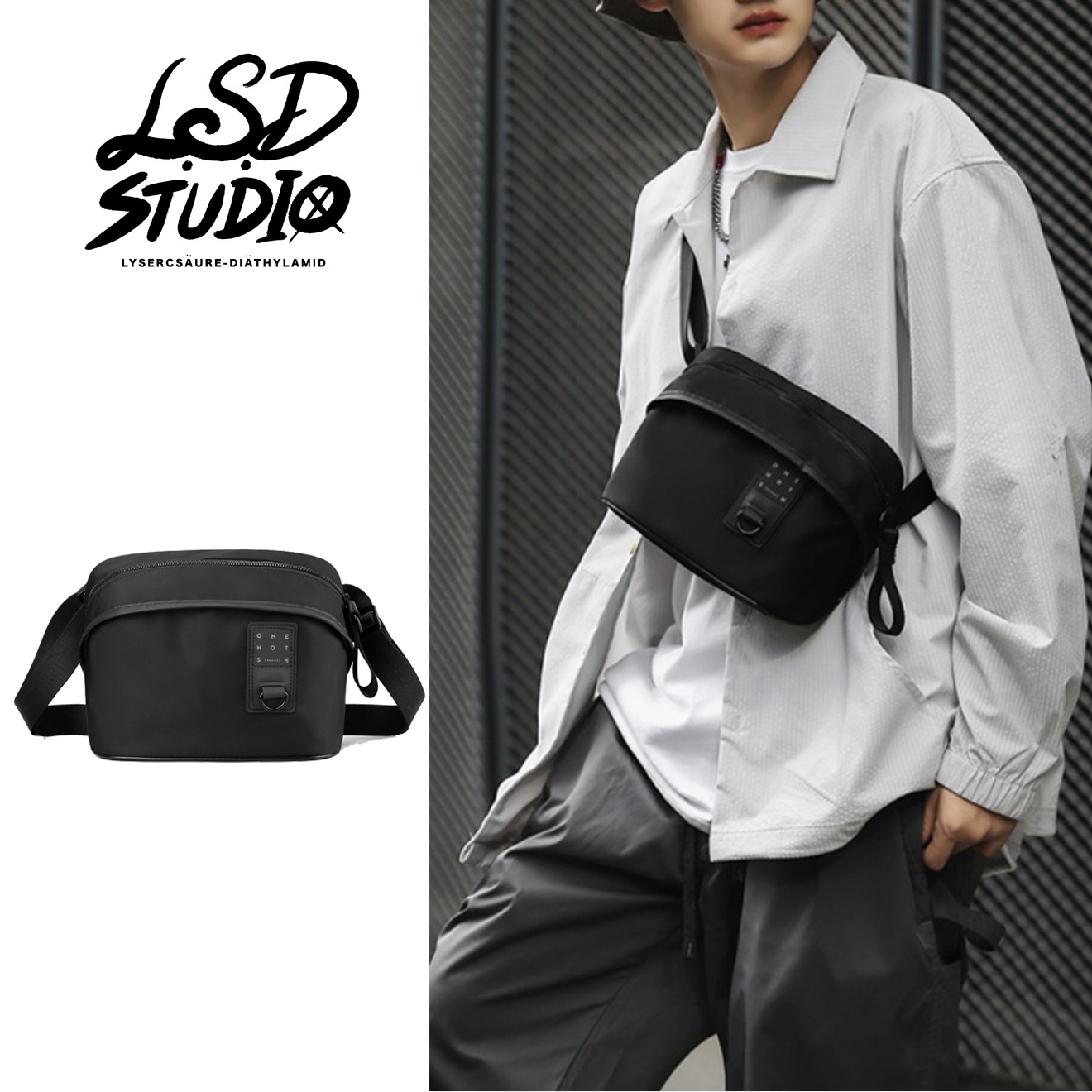 【BGHS3】弧形立體尼龍機能腰包