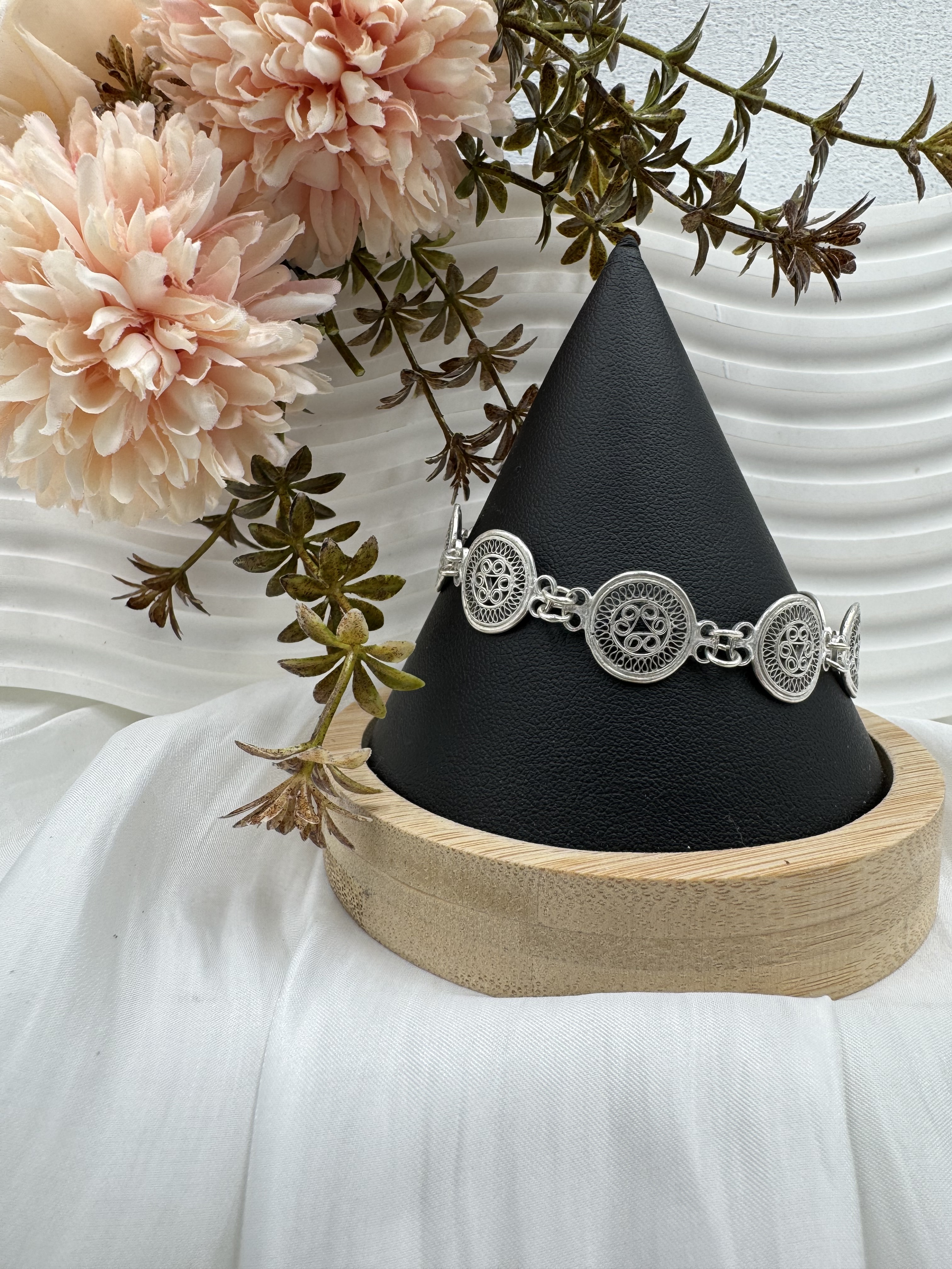 No.23七圈個性苗銀手鍊總長16cm