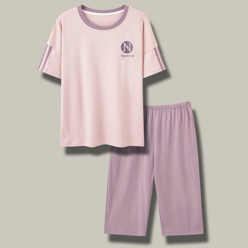 激抵短袖睡衣套裝【M-4XL碼 NXF-2711】【下單后聯絡客服確認發貨尺碼 】