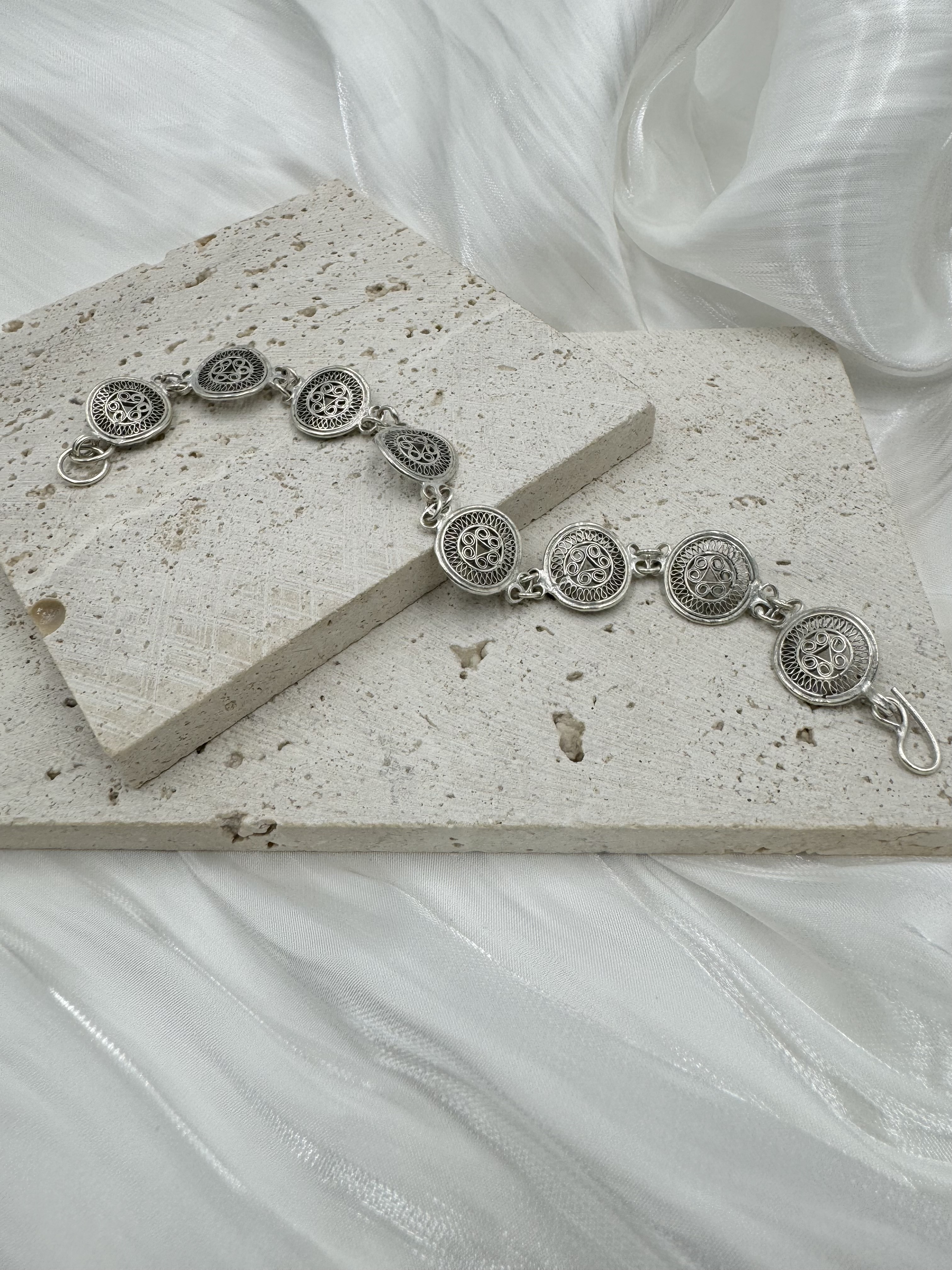 No.23七圈個性苗銀手鍊總長16cm