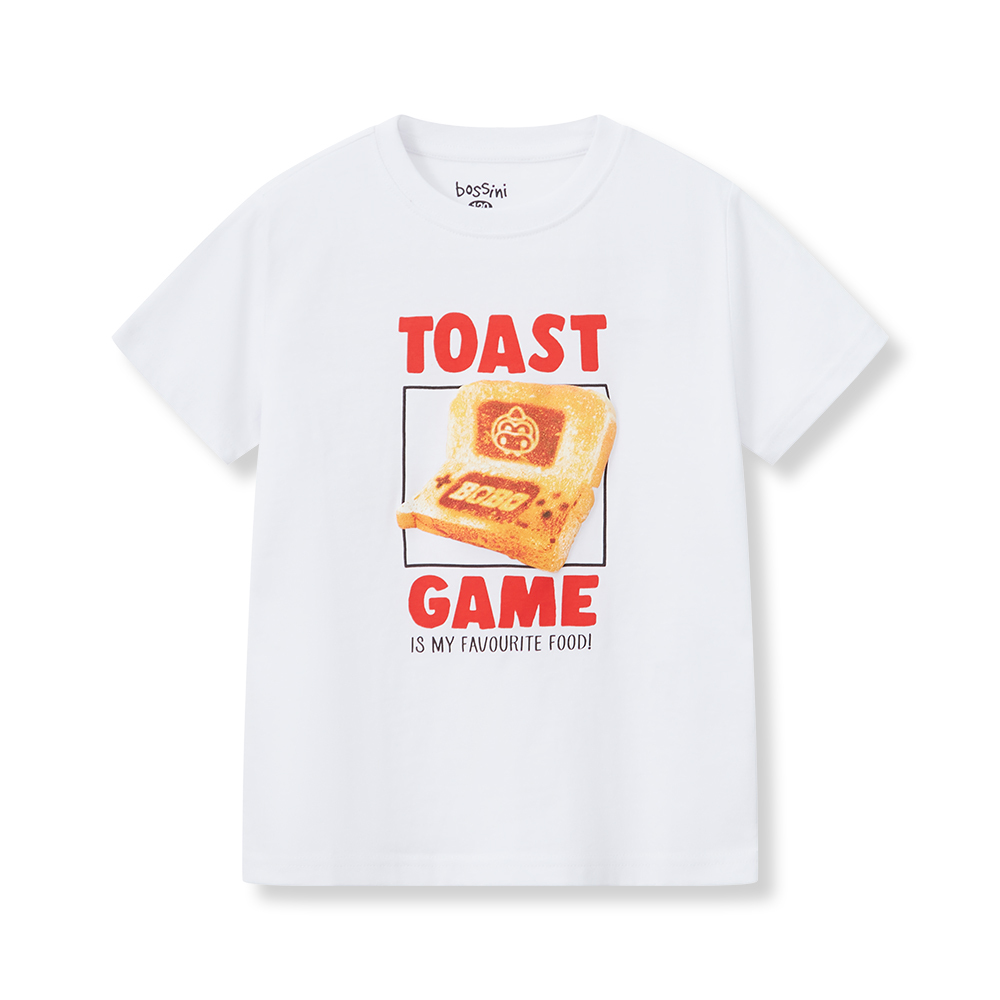 圓領短袖圖案 T 恤