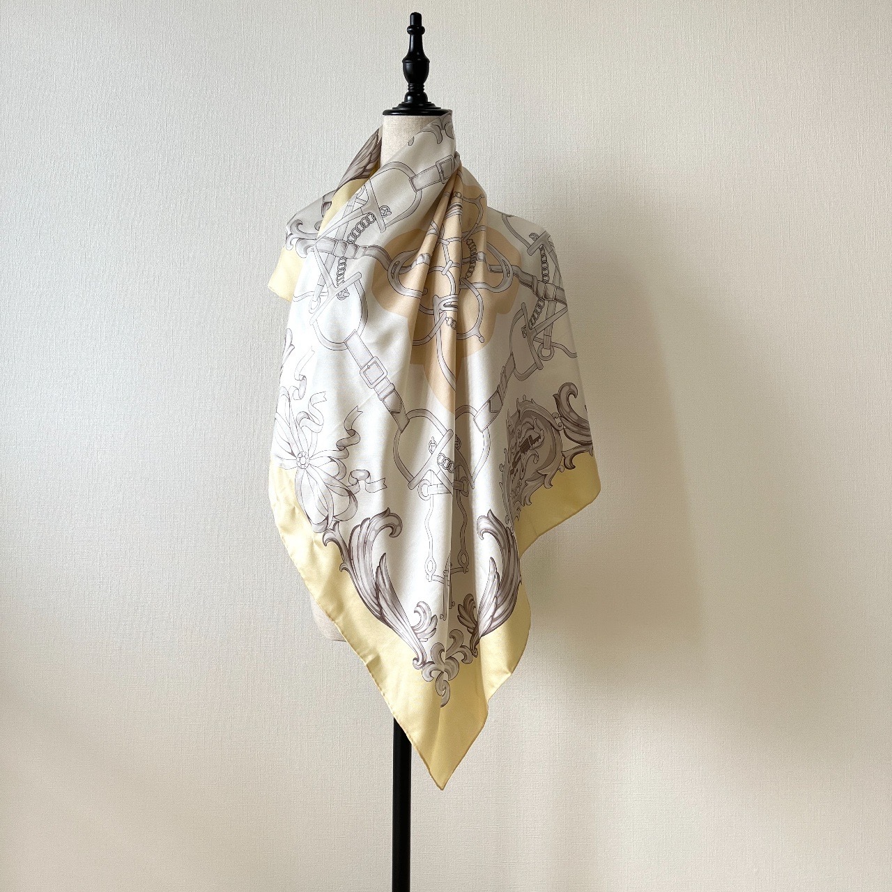 Vintage LANCEL米色絲巾