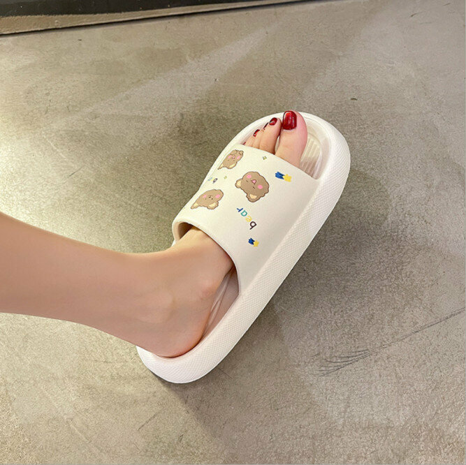 Cartoon non-slip home indoor thick-soled slippers women's (size 36-41 color is available in three colors, please confirm with customer service after placing an order)