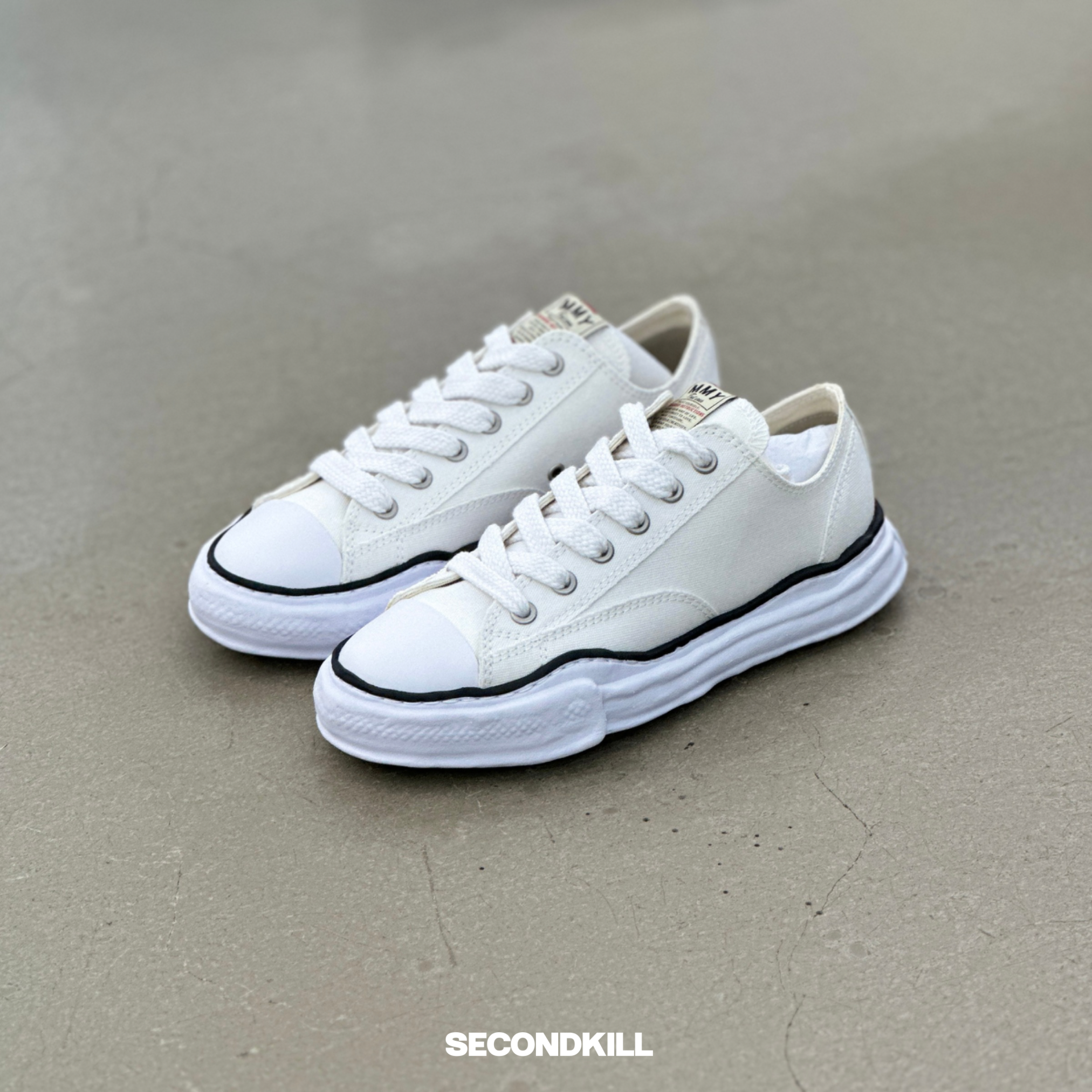 Maison Mihara Yasuhiro Canvas Low- White l A01FW702